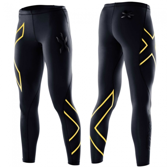 2XU compressie lange broek zwart/geel dames WA1968b 2015 2XUWA1968BLK/SFS
